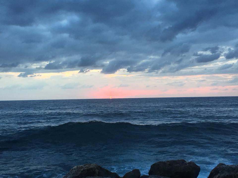 mer liban coucher soleil