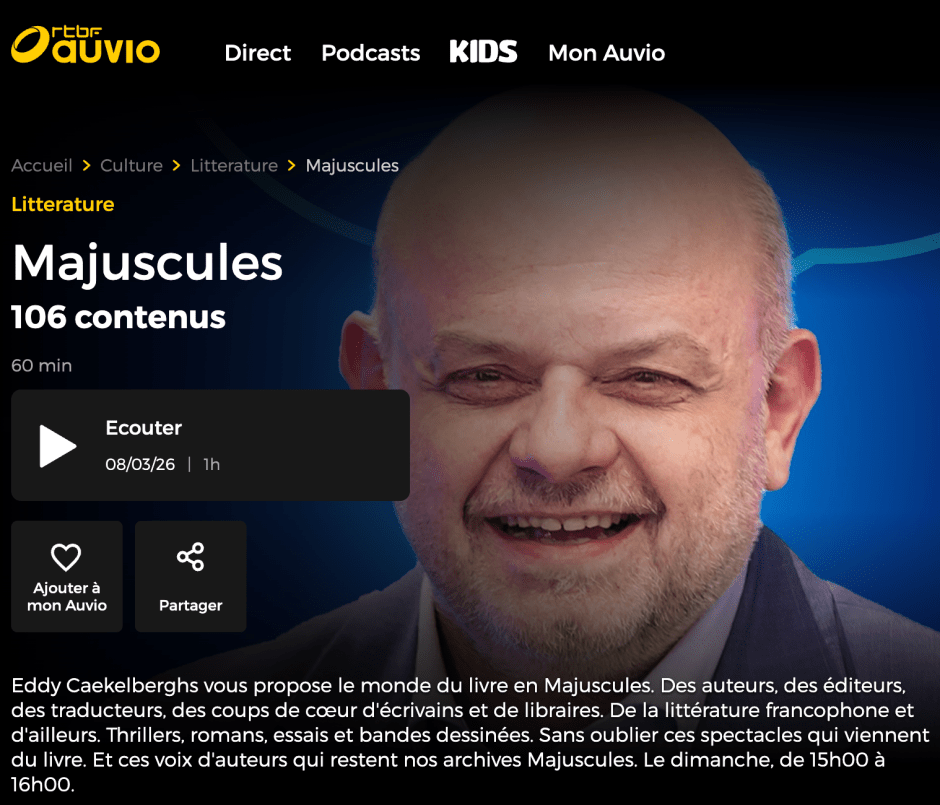 RTBF: Entretien autour de Sobhiy&eacute; dans l&rsquo;&eacute;mission Majuscules.